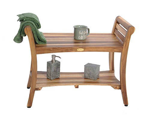 EcoDecors Symmetry Shower Bench, Natural - Thumbnail 2