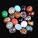 20 Pieces CAB Cabochon Beads Natural Stones Cabochons for Jewelry Making Natural Stone Oval Random Color Beads Crystal Quartz Stone for Jewelry DIY Size 8x10 mm