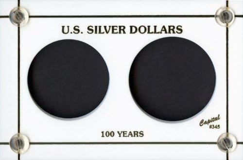 Capital Plastic 3" x 4.5" 2-Coin Holder U.S. Silver Dollar 100 Years - White