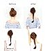 FESHFEN Long Cute Fishtail Braided Ponytail Clip in/on Braided Rope Hair Chignon Drawstring Braid Fishtail Plait Ponytail Hair Extensions Hairpiece 19 Inch 130g Pale Golden Blonde and Bleach Blonde