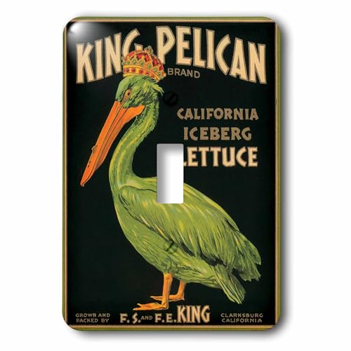 3dRose lsp_171131_1 King Pelican Iceberg Lettuce with A Green Pelican Wearing A…