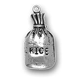 Sterling Silver 2D Kitchen Cooks Chefs Bag Of Rice