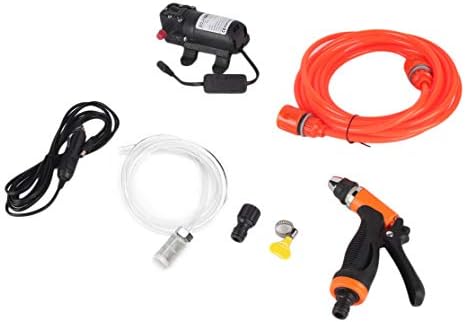 Electric Car Washing Machine 12V High Pressure Car Washing Pump Car Washing Water Gun English Version for Household Use