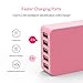 ORICO 40W 5 Port Family-Sized Desktop USB Charger for iPhone 7 / 7 Plus, iPad Air 2 / mini 3, Galaxy Edge Note, Nexus, HTC M9, Nokia and More-Pink (CSE-5U)