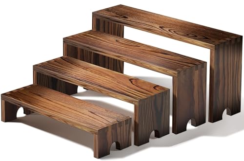 Photo 1 of 1 Set Wooden Tiered Display Stands Stackable Pine Wood Toy Display Risers, Suitable for Vendor Events, Cosmetic & Perfume Display Tools, Kitchen Spice Storage, Cupcake Stands, Wooden Dessert Table Sets, Vendor Booth Displays, Outdoor Party Food Displays (