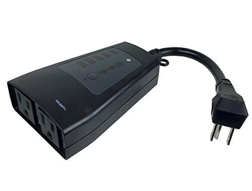 Instapark LCT-1U 15 Amp Heavy duty 24 hour Plug-in Photoelectric Outdoor Timer with Dual 3-pin Grounded & Polarized Outlets Single