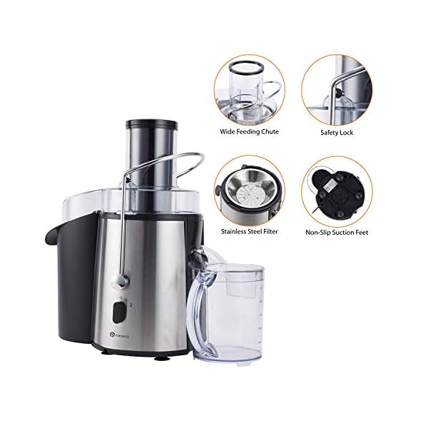 PureMate-1000W-NaturoPure-Powerful-Whole-Fruit-and-Vegetable-Juice-Extractor-Centrifugal-Juicer-Machine-with-2-Speed-Settings-BPA-Free-75MM-Wide-Mouth-with-1L-Juice-Jug-2L-Pulp-Container PureMate Juicer Machines, 1000W Powerful Juicer Extractor Quick Juicing for Whole Fruit and Vegetable, BPA-Free with 2…