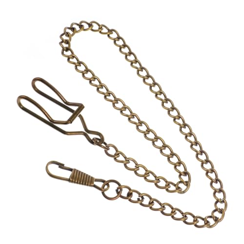 SynHHergyx Pocket Watch Chain Vintage Metal Watch Chain Vest Chains Bronze Clip (14.5 Inch)