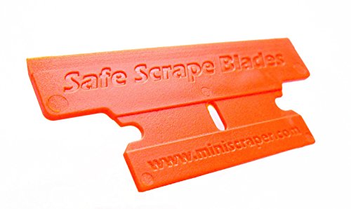 MINISCRAPER Plastic Razor Blades, T Blade 50% Wider 20 Pack