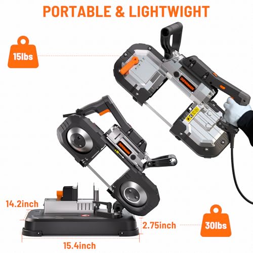 DOVAMAN Portable Band Saw, 10A Variable Speed, 5-Inch Deep Cut photo 12
