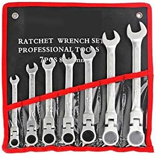 1 piece 7pcs Hand Flexible Head Ratchet Spanner Combination Wrench Ratchet Handle Multifunctional Tools For Auto Repair