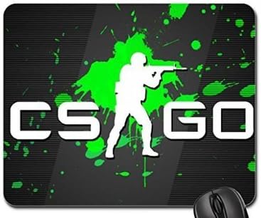 CSGO Green Splatter Mouse Pad, Mousepad (10.2 x 8.3 x 0.12 inches)