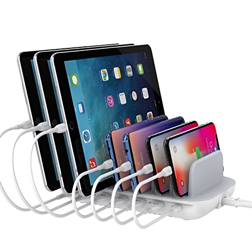SooPii 70W 7-Port USB Ladestation für mehrere Geräte,weiß