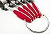 Measuring Cups and Measuring Spoons set by Chef U | Stainless Steel Measuring Cups and Spoons Set of 10 | Liquid Measuring Cup or Dry Measuring Cup Set | Stainless Measuring Cups | Nesting (Red)