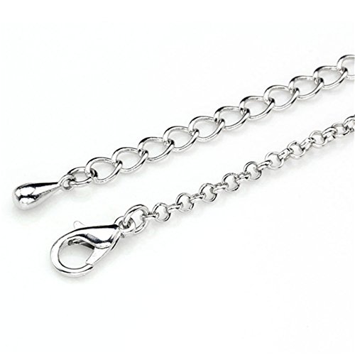 QGEM Bijoux Ensemble Pierre Chakra Collier de Pendentif Médaillon Locket Ouvert Fleurs Creux avec 7pcs Boules + Bracelet