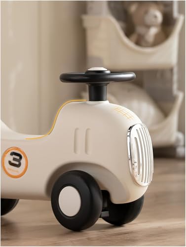3-in-1 Rocking Horse Ride-On Toy with Balance Board and Music, for Ages 1-5 Years, Convertible Push Car and Rocker, Foot Kick, Baby boys Girls Toodlers Car, 70x32.5x51cm (Style-A)