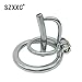 Metal Male Chastity Device Steel Stainless Briefs Cage Ring Cock cage Siliver (1.77 inch/45mm)