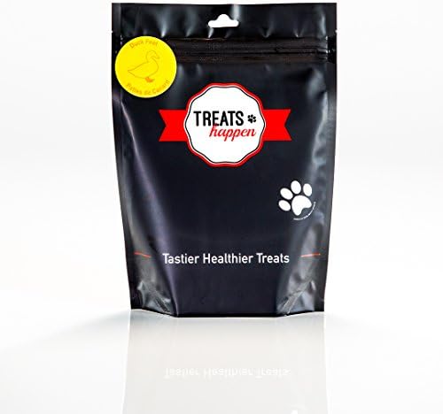 Treats Happen Grain Free Dehydrated Natural Dog Treats (Duck Feet, One Bag)