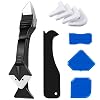 King&Charles Caulking Tool, Caulk Remover& Glass Glue Angle Scraper, 3 in 1 Silicone Caulking Tool Kit – Caulk Removal…