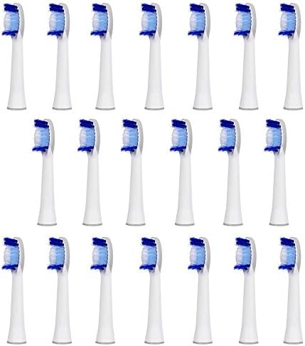 20 pcs Replacement Brush Heads Compatible with Oral-B Pulsonic Electric Toothbrush - Model SR32-4 - Works with all Oral B Pulsonic Model Handles - by Pure Vie