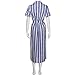 Hotkey Womens Summer Dress Casual Striped Print Dress Long Shirt Dress Evening Party Dress Sundress Bluethumb 3
