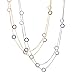 Spinningdaisy Circle Link Double Line Strand Necklace