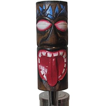 Amazon.com: Hand Carved Wooden Tiki Beer Tap Handle Sports Bar ...