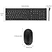 MoKo Wireless Keyboard and Mouse, Ultra Slim Universal Rechargeable Full-Size Wireless Keyboard & Mouse Combo Set, for Laptop/Desktop/PC/Notebook/Computer - Gray & Black & Silver