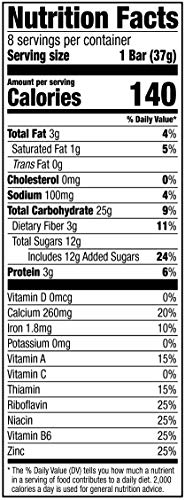 AMAZON GROCERY, MIXED BERRY FRUIT & GRAIN CEREAL BAR, 1.3 OZ, 8 CT