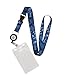 Cruise Lanyard for Ship Cards, 2-Pack Cruise Ship Lanyard with ID Holder, Retractable Badge Reel, Waterproof Cruise Key Card Holder, and Quick Release Buckle, Teal and Blue Set