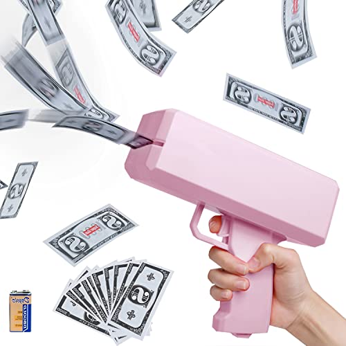 Koyiwa Pink Money Gun, Make it Rain Money Toy Gun, Spray Money Gun