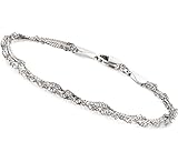Jstyle Jewelry 4MM Stainless Steel Chain Link Bracelets for Women Filigree Bracelets 7.8 Inch