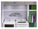 THE LAUNDRY ROOM Decal LOADS OF FUN Wall Vinyl Lettering quote StickerCiTi Brand Sticker (Come with GlowInDark Monster Switchplate decal)