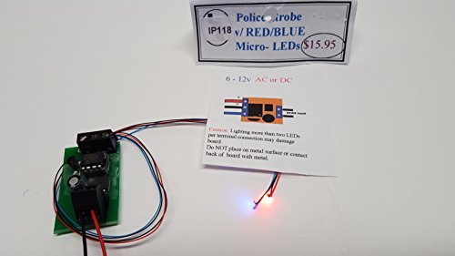 IP117 N Scale blue emergency vehicle strobe lights