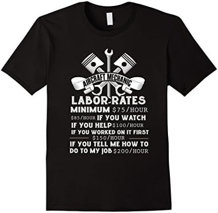Mens Aircraft Mechanic Shirts - Aircraft Mechanic Funny Tee Shirt Large Black
