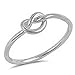 Oxford Diamond Co Choose Your Color Sterling Silver Knot Ring