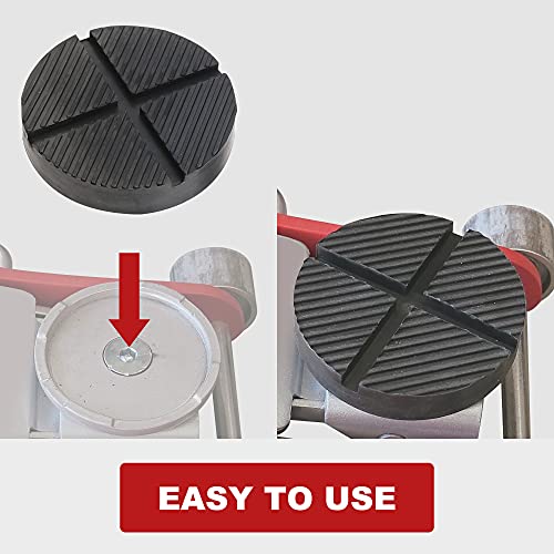 Hromee Universal Floor Jack Rubber Pad 2 Pack, Jack Pad Adapter Pinch