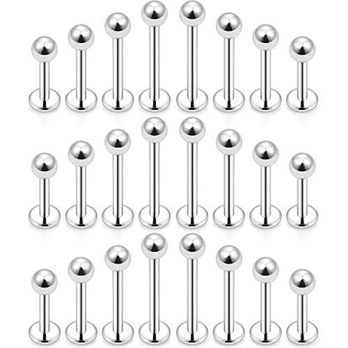 LAURITAMI 16G Lip Bar Labret Studs Stainless Steel Tragus Helix Cartilage Earring Medusa Ashley Piercing Jewellery 6/8/10/12mm