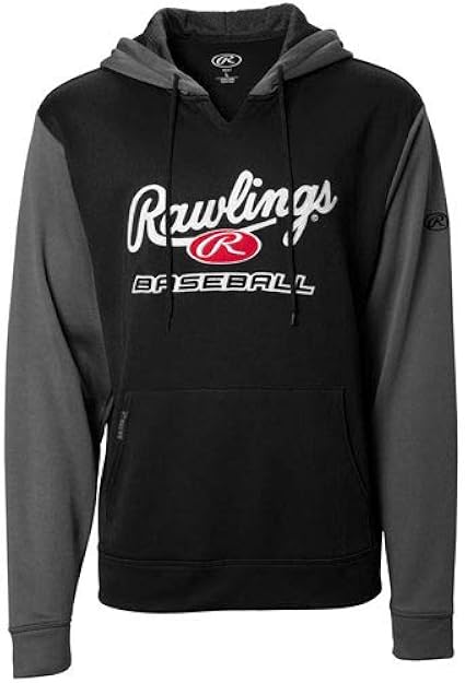 Sweat Polaire Rawlings YUDFP – Enfant Taille S, Bleu, Manches Longues – NEUF, Entraînement Baseball