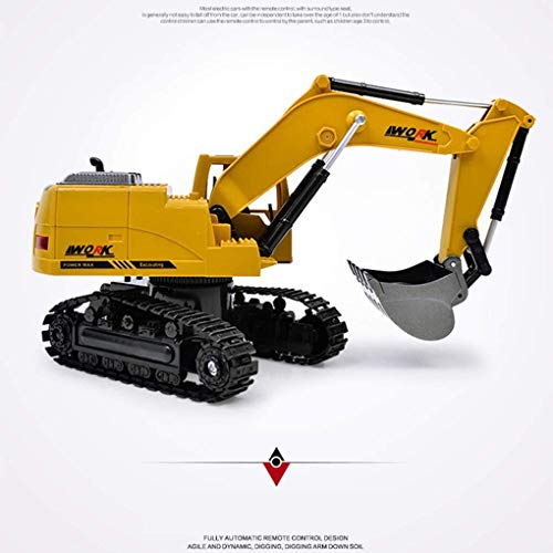 LKNJLL Fernbedienung LKW Bagger Spielzeug 8-Kanal Maßstab 1:24 RC Traktor mit Sounds 1 Batterien 2.4Ghz Aufbau-Spielzeug – Bild 6