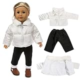Sandistore Clearance!!! 18 Inch Doll Outfits Winter Sweater Outfits for 18 inch American Girl Our Generation Doll Clothes Down Jacket Accessories (Clothes+pants)