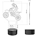 Atglus Novelty 3D Illusion Lamps mtb Motocross Bike LED Night Lights USB 7 Colors Sensor Desk Lamp for Outdoor Sports Lover Collection Presents
