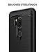 Ringke Onyx Compatible with LG G7 ThinQ Case Brushed Metal Design Flexible & Slim Dynamic Stroked Line Pattern Durable Anti Slip Shock Absorbent Cover for G7 Thin Q - Black