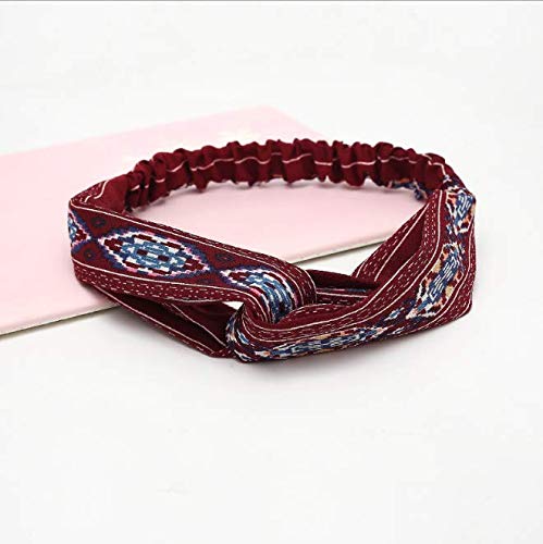 Ladud SJFD-1 Elastic Crusade Chiffon Silk Headband for Women Hair Accessories Sports Washing - - One size