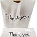 Thank You Merchandise Bags 12x15 White, Die Cut Handles, Glossy, 2.36 Mil Extra Thick LDPE | Strong, Durable, and Tear Resistant Bags | Recyclable, Water-Proof Poly Bag