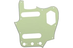 FD JA Style Guitar Pickguard Scratch Plate for Jaguar Electric Guitars – 10-Hole Vintage White PVC/Pearloid 3-Ply with Protec