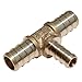 SharkBite UC412LFA PEX Reducing Tee, 3/4-Inch x 3/4-Inch x 1/2-Inch, Brass primary