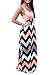 ReachMe Womens Summer Bohemian Floral Maxi Dresses Loose Casual Boho Printed Maxi Dress Beach Party Dress(1 Navy,L)