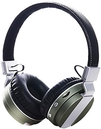 Over Ear Headphones, Bluetooth Wireless Headset 4.2, Hifi Stereo Deep Bass Earphone with TF Card FM Radio Foldable &amp; Lightweight Design. Wired Wireless &amp; Mode for iPhone, iPad, TV Table (deep green)