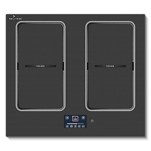 DELITEER Autark Induktionkochfeld 4 Zonen mit 2 Flexzone & TFT-Touchdisplay